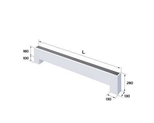 Конвектор напольный Royal Thermo STEP-180/130/1900-3-N-WT-LG-NA