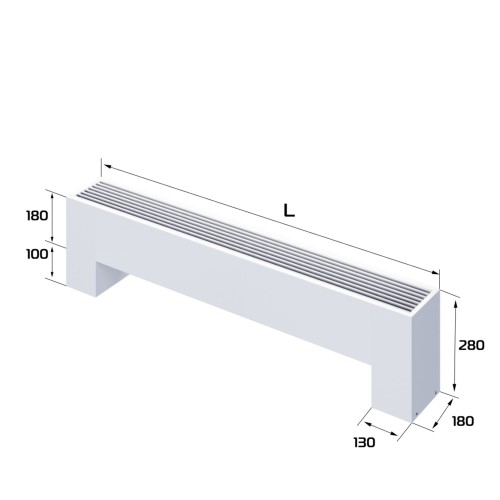 Конвектор напольный Royal Thermo STEP-180/180/1300-3-N-WT-LG-NA Конвектор напольный Royal Thermo STEP-180/180/1300-3-N-WT-LG-NA