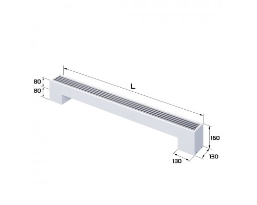 Конвектор напольный Royal Thermo STEP-80/130/1900-1-N-WT-LG-NA