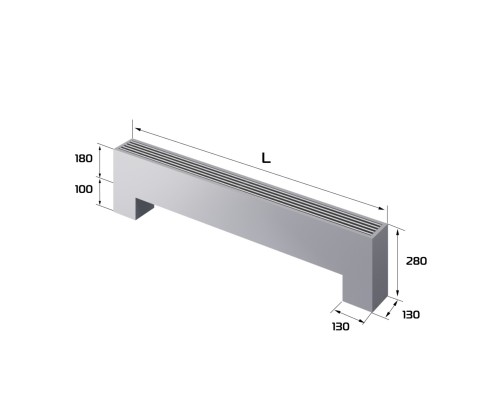 Конвектор напольный Royal Thermo STEP-180/130/1900-3-N-SS-LG-NA