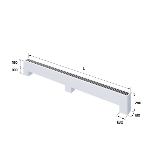 Конвектор напольный Royal Thermo STEP-180/130/2400-3-N-WT-LG-NA Конвектор напольный Royal Thermo STEP-180/130/2400-3-N-WT-LG-NA