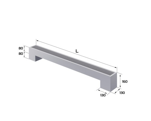 Конвектор напольный Royal Thermo STEP-80/130/1900-1-N-SS-LG-NA