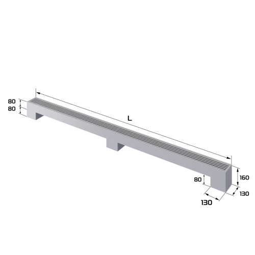 Конвектор напольный Royal Thermo STEP-80/130/2200-1-N-SS-LG-NA Конвектор напольный Royal Thermo STEP-80/130/2200-1-N-SS-LG-NA