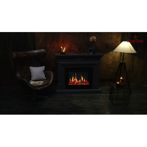 Видеообзор: Каминокомплект Coventry серый графит с очагом 5D V-ART 25 от магазина Уютнофф