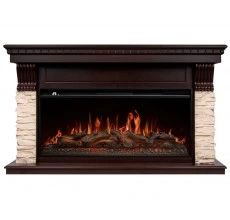 Каминокомплект Мичиган 40 темный дуб (портал Michigan 40 + очаг Aurora RTFP/P-AR40LS)