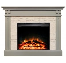 Каминокомплект Кембридж Умбра Грей (портал Cambridge Umbra Grey + очаг Jupiter FX New)