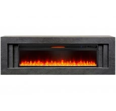 Каминокомплект Лайн 60 темно-серый (портал Line 60 SFT Dark Grey + очаг Vision 60 LED / LOG)