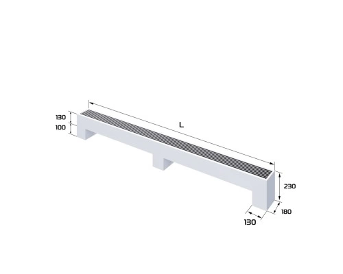 Конвектор напольный Royal Thermo STEP-130/180/2500-2-N-WT-LG-NA Конвектор напольный Royal Thermo STEP-130/180/2500-2-N-WT-LG-NA